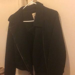 Faux wool black jacket